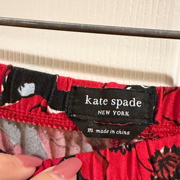 Kate Spade Red and Black Floral Top and Pant Pajamas/Casual wear. - Picture 4 of 6